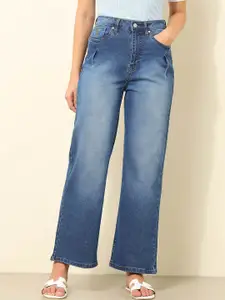 U.S. Polo Assn. Women Wide Leg High-Rise Light Fade Stretchable Jeans