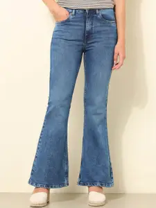 U.S. Polo Assn. Women Flared High-Rise Light Fade Stretchable Regular Jeans