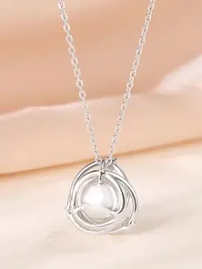 Shining Diva Fashion Women Silver-Plated Necklace