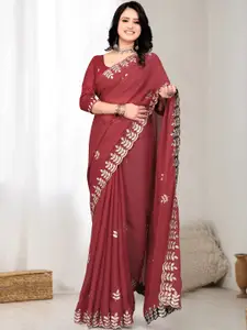 Avirat Designer Studio Embellished Embroidered Pure Georgette Saree