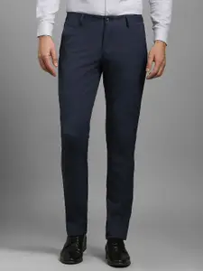 Louis Philippe Men Textured Slim Fit Formal Trousers