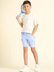 U.S. Polo Assn. Kids U.S. Polo Assn. Boys Cotton Mid-Rise Cargo Shorts