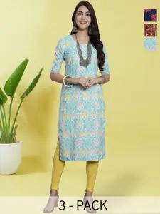 Anouk Rustic Women Pack of-3 Ethnic Motifs Printed Kurta