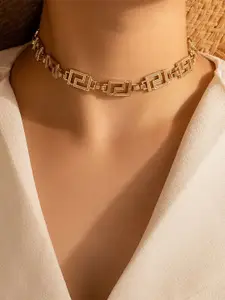 Shining Diva Fashion Women Gold-Plated Necklace