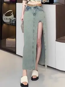 StyleCast High Waist Straight Midi Skirt