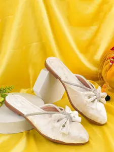 BAESD Women Embellished Open Toe Flats