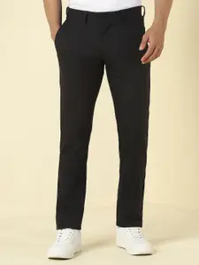 Allen Solly Men Slim Fit Mid-Rise Flat-Front Regular Trousers