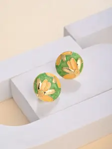 Anvik Gold-Plated Circular Shaped Enamelled Studs