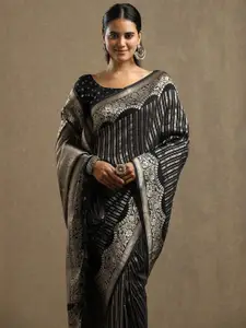 Saree mall Woven Design Zari Pure Georgette Leheriya Sarees