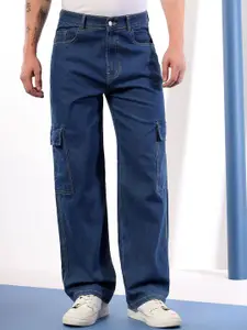 Kotty Men Relaxed Fit Low-Rise Cargo Styles Stretchable Jeans