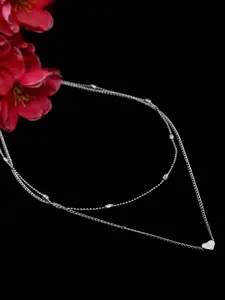 Shining Diva Fashion Silver-Plated Necklace