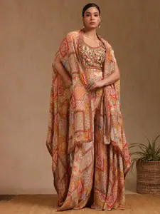 Soch Printed Thread Work Ready To Wear Lehenga & Blouse With Dupatta