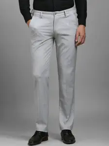 Louis Philippe Men Textured Slim Fit Formal Trousers