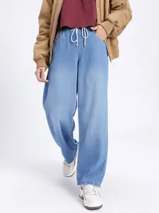 glitchez Women Vintage Drift Faded Baggy Jeans