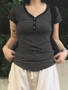 StyleCast x Revolte Women Striped Top