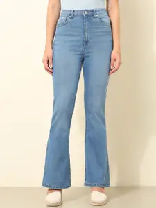 U.S. Polo Assn. Women Women Flared High-Rise Light Fade Stretchable Jeans