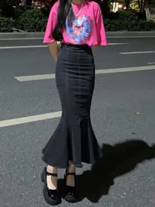 StyleCast High Waist Flared Above Knee Skirt