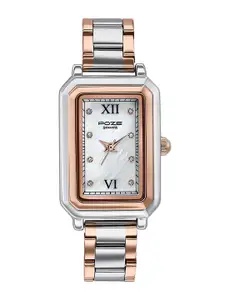 Sonata Women Printed Dial & Stainless Steel Straps Analogue Watch SP80121KM01W