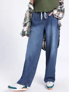 glitchez Women Faded Baggy Jeans