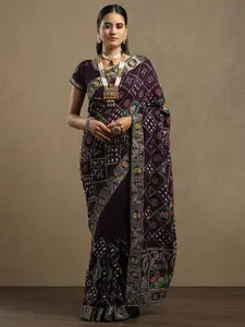 Saree mall Bandhani Embroidered Bandhani Sarees