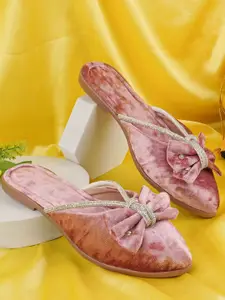 BAESD Women Embellished Party Open Toe Flats