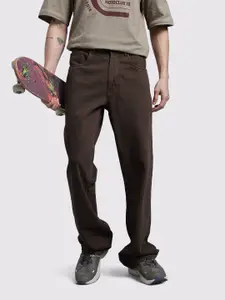 The Roadster Life Co. Men Mid-Rise Pure Cotton Flared Jeans