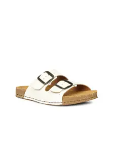 Saint G Women Leather Open Toe Flats Fashion Flats With Buckles