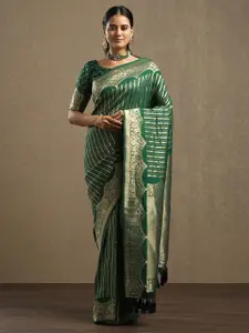 Saree mall Woven Design Zari Pure Georgette Leheriya Sarees