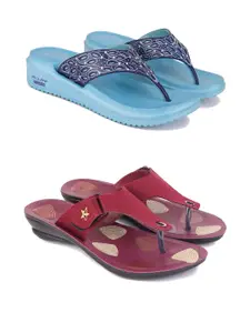 PENNEN Women Multicoloured Thong Flip-Flops