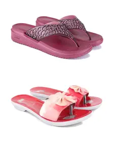 PENNEN Women Multicoloured Thong Flip-Flops