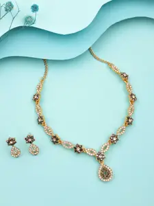 Anouk Gold-Plated Earring & Necklace Set