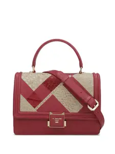 Da Milano Women Textured Leather Satchel Handbags