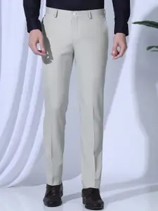 Blackberrys Men Regular Fit Mid-Rise Flat-Front Formal Trousers