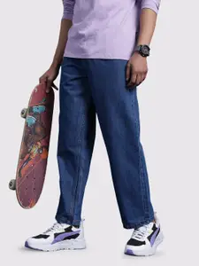 The Roadster Life Co. Men Loose Crop Fit Pure Cotton Jeans