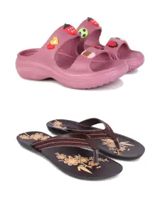 PENNEN Women Multicoloured Thong Flip-Flops