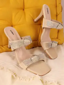 CORSICA Women Embellished Open Toe Stiletto Heels