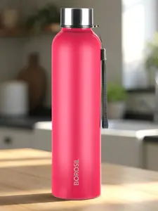 BOROSIL Red Stainless Steel Solid Water Bottle