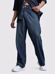 The Roadster Life Co. Men Whiskers & Chevron Detail Flared Fit Jeans