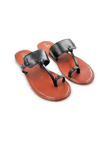 THE MADRAS TRUNK Women Round Toe T-Strap Flats