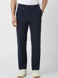 V Dot Men Textured Slim Fit Regular Trousers