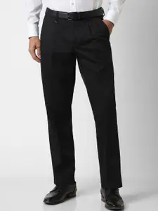Van Heusen Men Solid Regular Fit Trousers