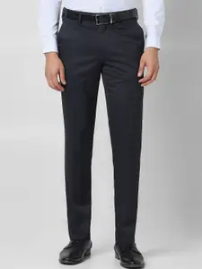 Van Heusen Men Slim Fit Mid-Rise Formal Trousers