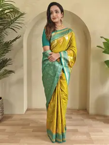 DEVATITHI Woven Design Zari Silk Blend Saree