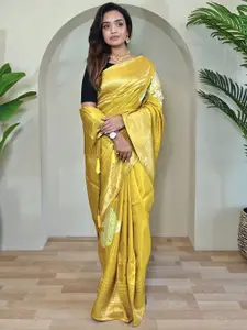 DEVATITHI Striped Zari Silk Blend Saree