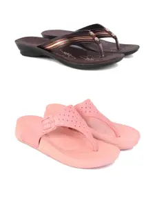 PENNEN Women Multicoloured Thong Flip-Flops