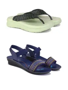 PENNEN Women Multicoloured Thong Flip-Flops