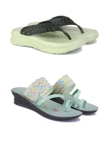 PENNEN Women Multicoloured Thong Flip-Flops