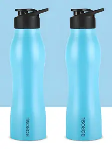 BOROSIL Set of 2 Stainless Steel Solid Sipper Water Bottle