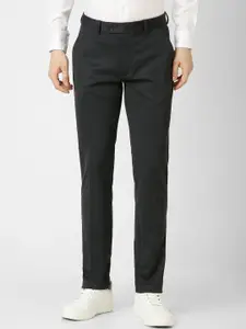 Peter England Men Slim Fit Mid-Rise Formal Trousers