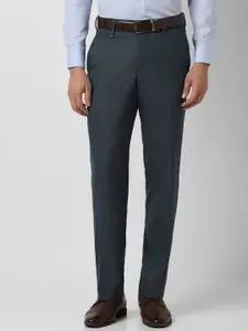 Van Heusen Men Solid Mid-Rise Trousers